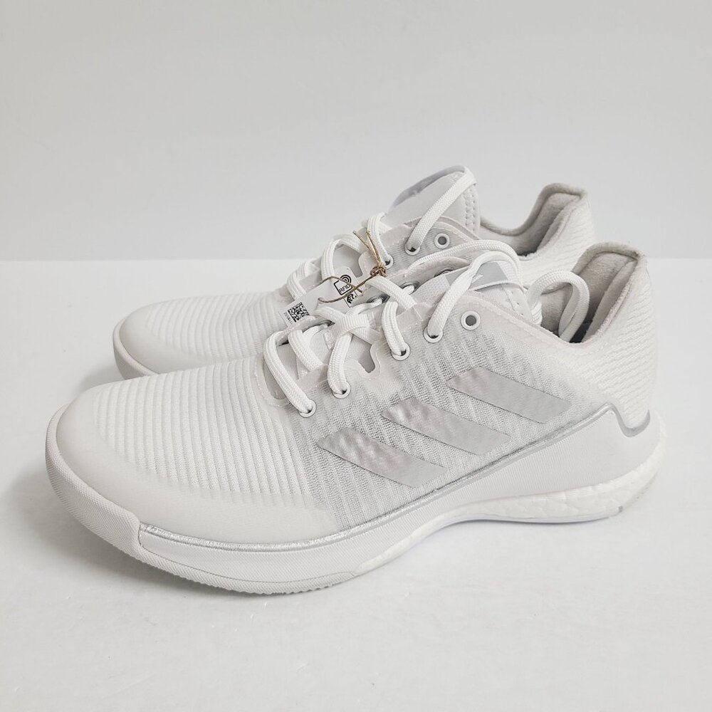 NEW Adidas Womens CrazyFlight Volleyball Shoes IG3970 Size 6 White Silver #1